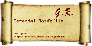 Gerendai Rozália névjegykártya
