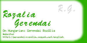 rozalia gerendai business card